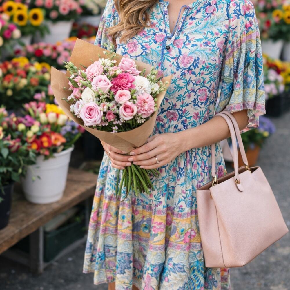 Lance Cade large Floral dress excellent condition